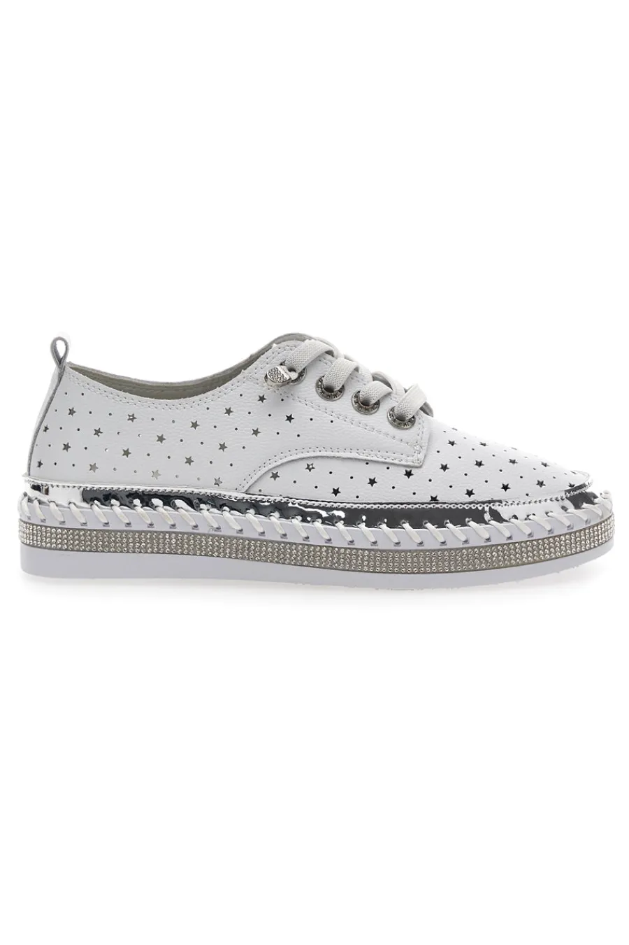 CAFÈ COST Scarpe Stringate Bianche con Strass Cafè Cost 23011