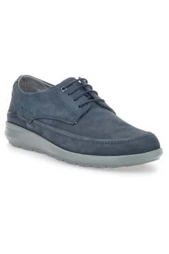 Uomo LONGFORD Scarpe Stringate Blu In Vera Pelle 62
