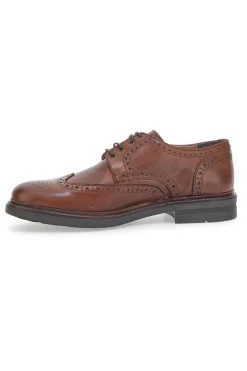 Uomo CLAREMORRIS Scarpe Stringate 224 Marroni Vera Pelle