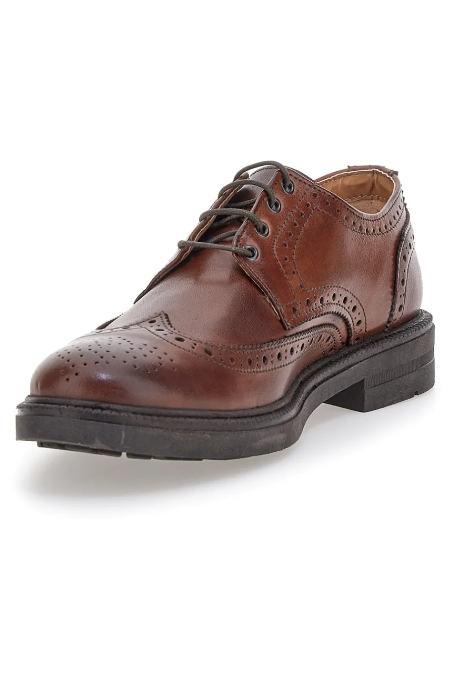 Uomo PITTARELLO FOCUS Scarpe stringate marroni brogue in vera pelle 224