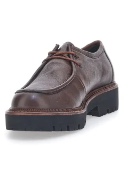 Donna PLOCADI Scarpe Stringate Marroni In Pelle 15630