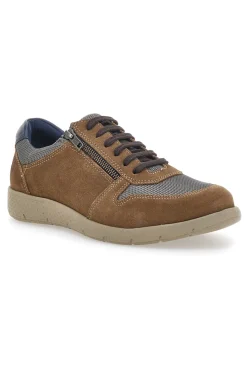 Uomo JOHES LAND Scarpe Stringate Marroni In Vera Pelle SP8002