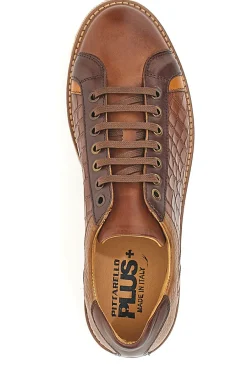 Uomo PITTARELLO PLUS Scarpe Stringate Marroni In Vera Pelle Made in Italy PT325