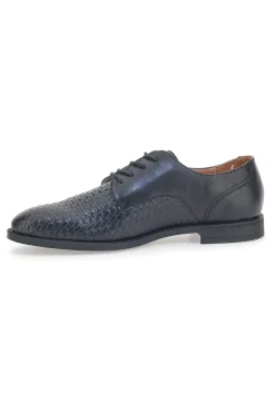 Uomo JOHES LAND Scarpe Stringate Nere con Trama Intrecciata 16811610