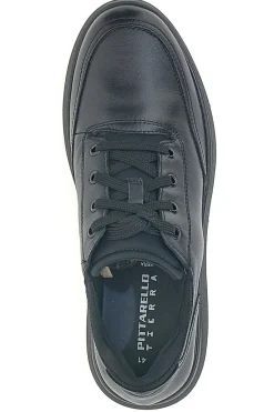 Uomo PITTARELLO Scarpe Stringate Nere in Vera Pelle con Soletta Memory Foam TIERRA 22105792