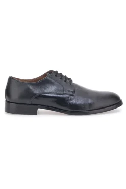 Uomo MAX DILLAN Scarpe Stringate Nere In Vera Pelle 565