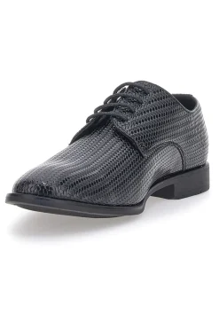 Uomo LONGFORD Scarpe Stringate Nere 22617