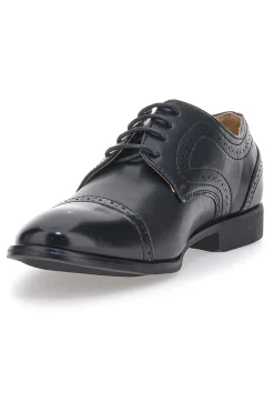 Uomo LONGFORD Scarpe Stringate Nere 22615