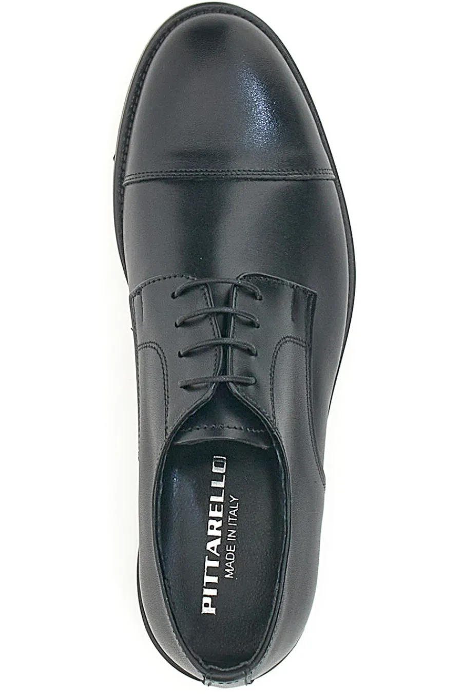 Uomo PITTARELLO Scarpe Stringate Nere Vera Pelle 7705
