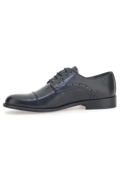 Uomo PITTARELLO Scarpe Stringate 7715 Nere Vera Pelle
