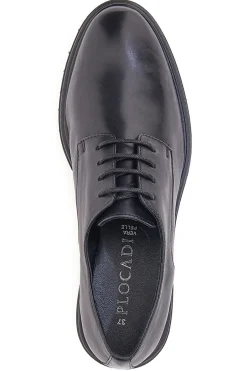 Donna PLOCADI Scarpe Stringate 17633 Nere Vera Pelle