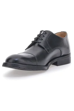 Uomo PITTARELLO Scarpe Stringate Vera Pelle Nere 5051