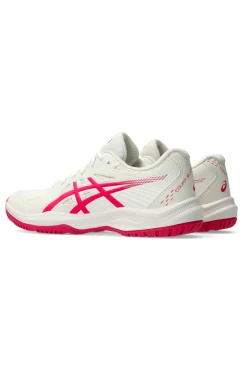 Donna ASICS Scarpe Tennis Padel bianche con dettagli rosa leggere e traspiranti COURT SLIDE 4