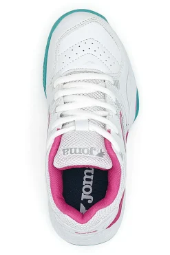 JOMA Scarpe tennis padel bianche con dettagli rosa Master 1000 JR 25