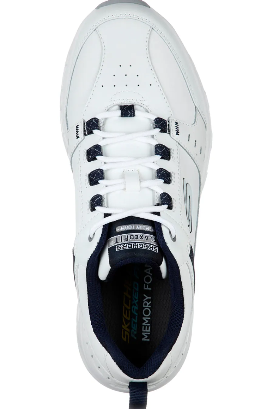 Uomo SKECHERS Scarpe trekking bianche e blu con Memory Foam Oak Canyon Redwick