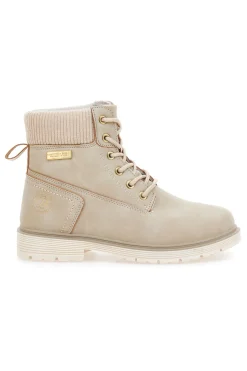 Donna COTTON BELT Scarponcini beige con lacci CBW426A00
