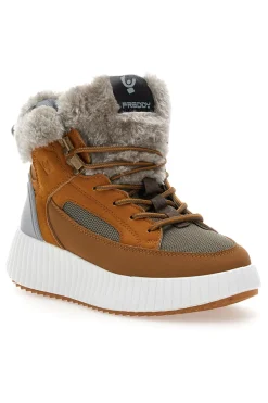 Donna FREDDY Scarponcini Marrone Con Pelo 7646
