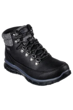 Donna SKECHERS Scarponcini neri imbottiti idrorepellenti Synergy Cool Seeker