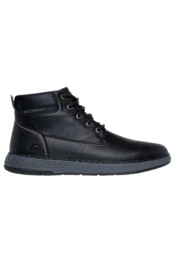Uomo SKECHERS Scarponcini neri impermeabili con memory foam Garlan Deno