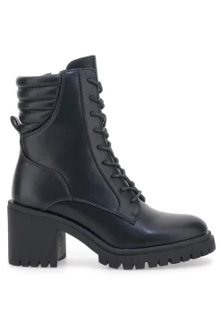 PITTARELLO Schwarze Anfibi mit Blockabsatz und seitlichem Reißverschluss CAPSULE 24171 NERO Best