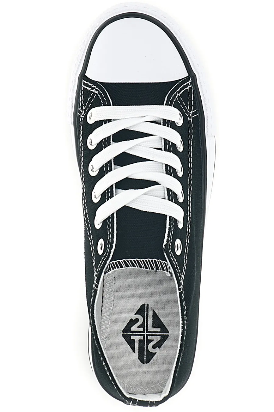 2T2L Schwarze Canvas Schnürschuhe 8011 NERO Best