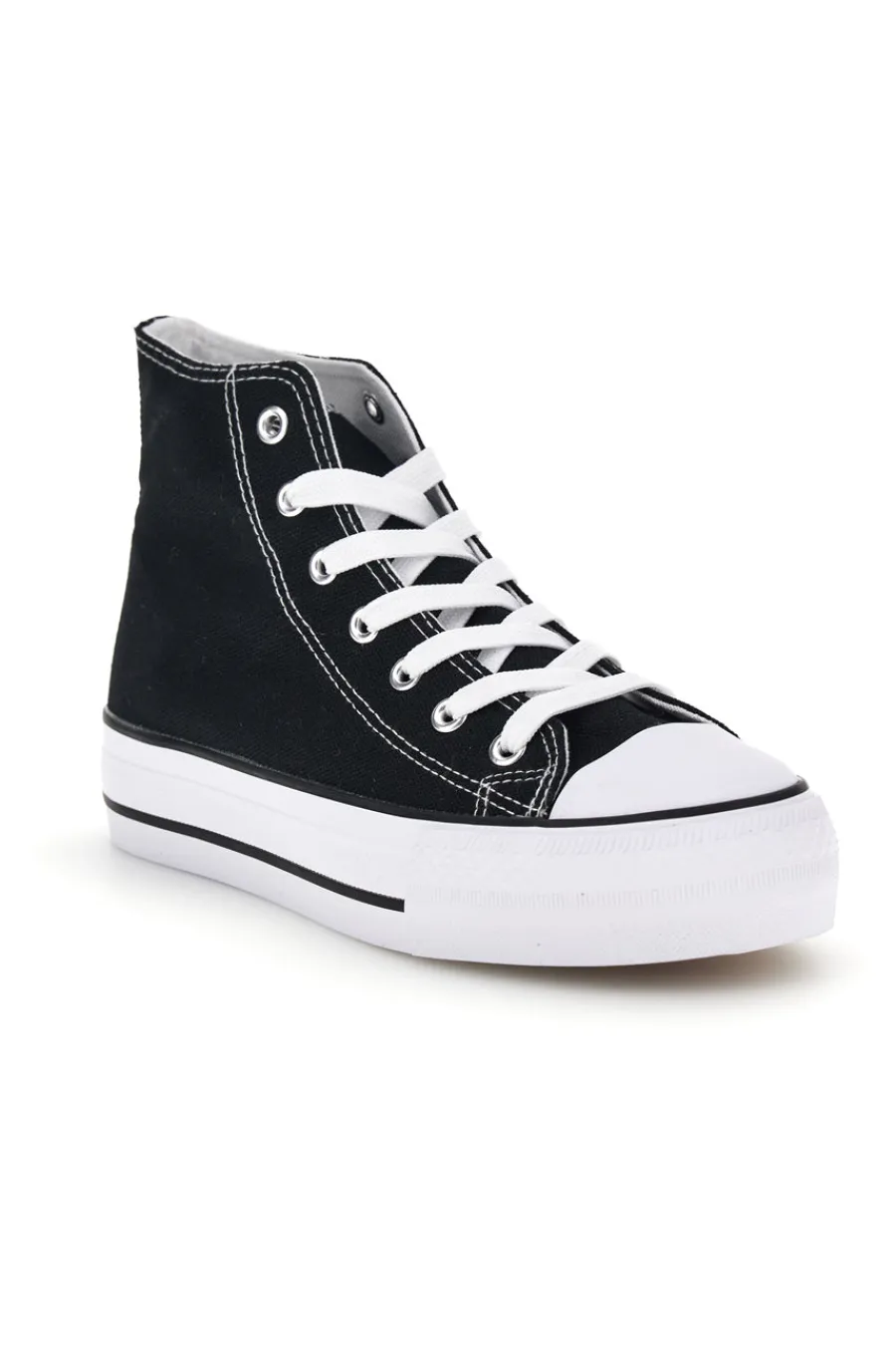 2T2L Schwarze Canvas Schnürschuhe 8012 NERO Best