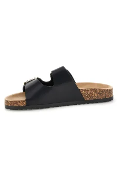 ME u0026 ME Schwarze Hausschuhe mit doppeltem Riemen und Zierschnallen Me & Me 14604 NERO Best