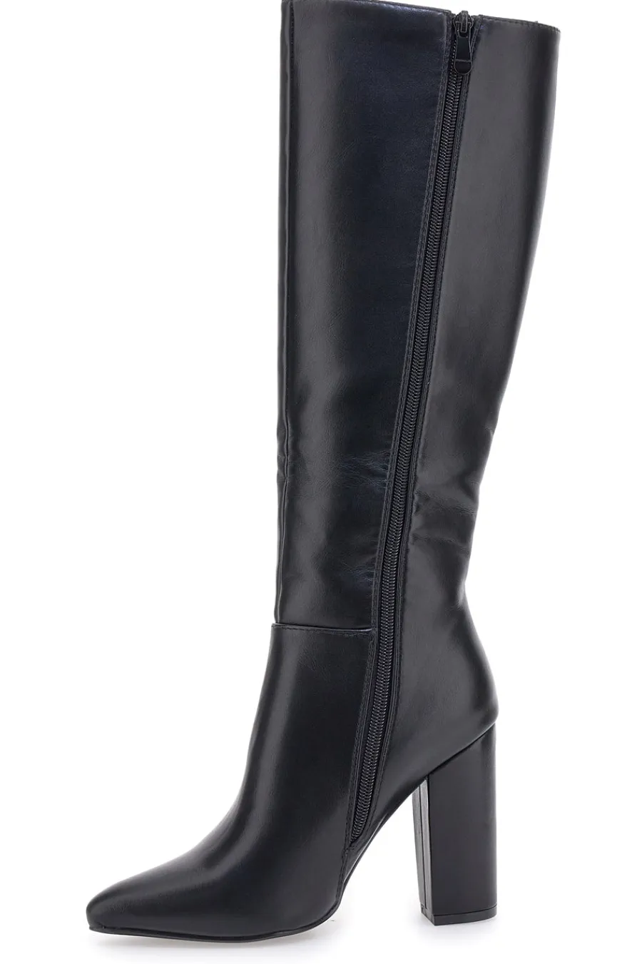 THE FIRST e kniehohe Stiefel mit hohem Absatz 500 SCHWARZ New