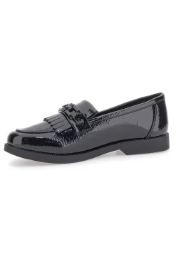 PRIMA RIGA e Lack-Loafer mit Fransen und -Riemen MINA1995 SCHWARZ Outlet