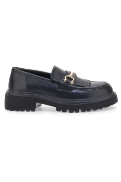 PITTARELLO CAPSULE Schwarze Loafers mit Fransen 24179007 Best