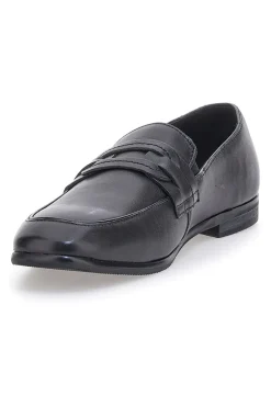 MIO TEMPO e Mokassins aus echtem Leder 2311 SCHWARZ Outlet