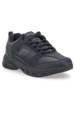 Uomo SKECHERS Schwarze Outdoor-Schuhe aus Leder mit Memory Foam Oak Canyon Redwick