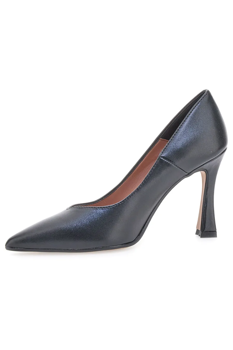 FRANCESCA GRITTI e Pumps aus echtem Leder mit Spool-Absatz 157 SCHWARZ Discount