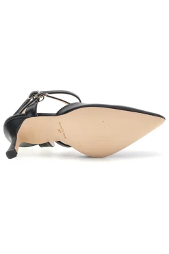 PITTARELLO COUTURE Schwarze Pumps mit Riemen 11S NERO New