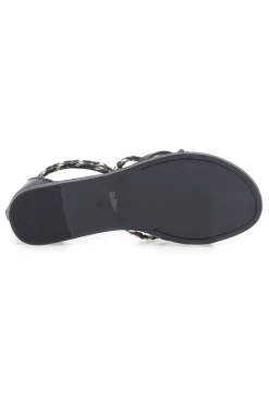 ME u0026 ME Schwarze Sandalen mit geflochtenem Seileffekt Me & Me 1668 NERO, PLATINO Hot