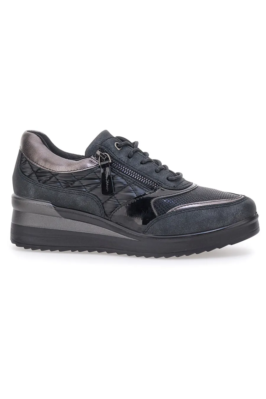 MIO TEMPO e Schnürschuhe mit Plateau 7272 SCHWARZ Sale