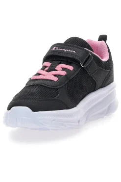 CHAMPION Schwarze Sneaker mit dicker Sohle und rosa Details HRO G PS Low Cut Shoe