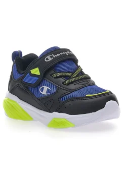CHAMPION Schwarze und blaue Turnschuhe mit Lichtern Wave B TD
