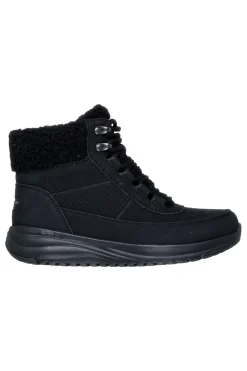 Donna SKECHERS Schwarze wasserdichte Anfibi mit Innenfutter aus Pelz ON-THE-GO STELLAR ALPINE ADVENTURE