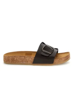 PITTARELLO TIERRA Schwarz Hausschuhe mit Schnalle 3A1100SR TESTA DI MORO