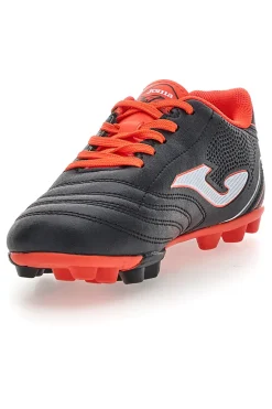 JOMA Schwarz und Koralle fluo Fußballschuhe mit Nieten TOJS2601HG
