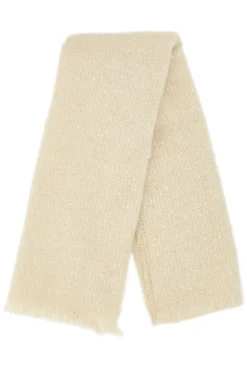 GMV Sciarpa beige calda e morbida con paillettes Gianmarco Venturi CLASS 65471