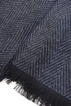 RONCATO Sciarpa blu fantasia spigata calda 46,003,02