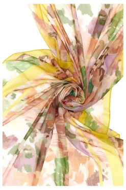 GMV Sciarpa Foulard Gialla a Fiori Gian Marco Venturi 4
