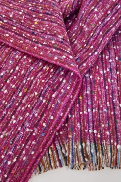 GMV Sciarpa fucsia a coste multicolor calda GianMarco Venturi CLASS 62624