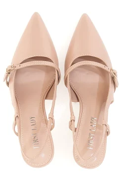 FIRST LADY SingBack Nude Pump mit spitzem Absatz P530 NACKT Best