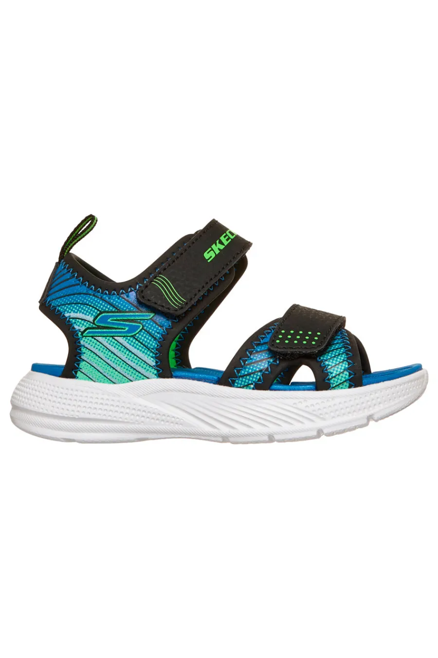 SKECHERS Microspec-Splash schwarz leichte Sport-Sandalen