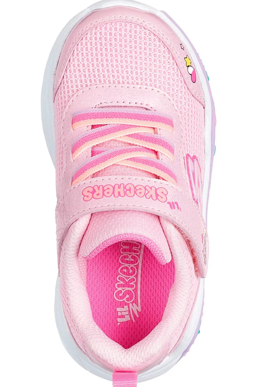 SKECHERS Play Scene Fun Squad – Rosa Sneaker mit Glitzer und verzierter Sohle