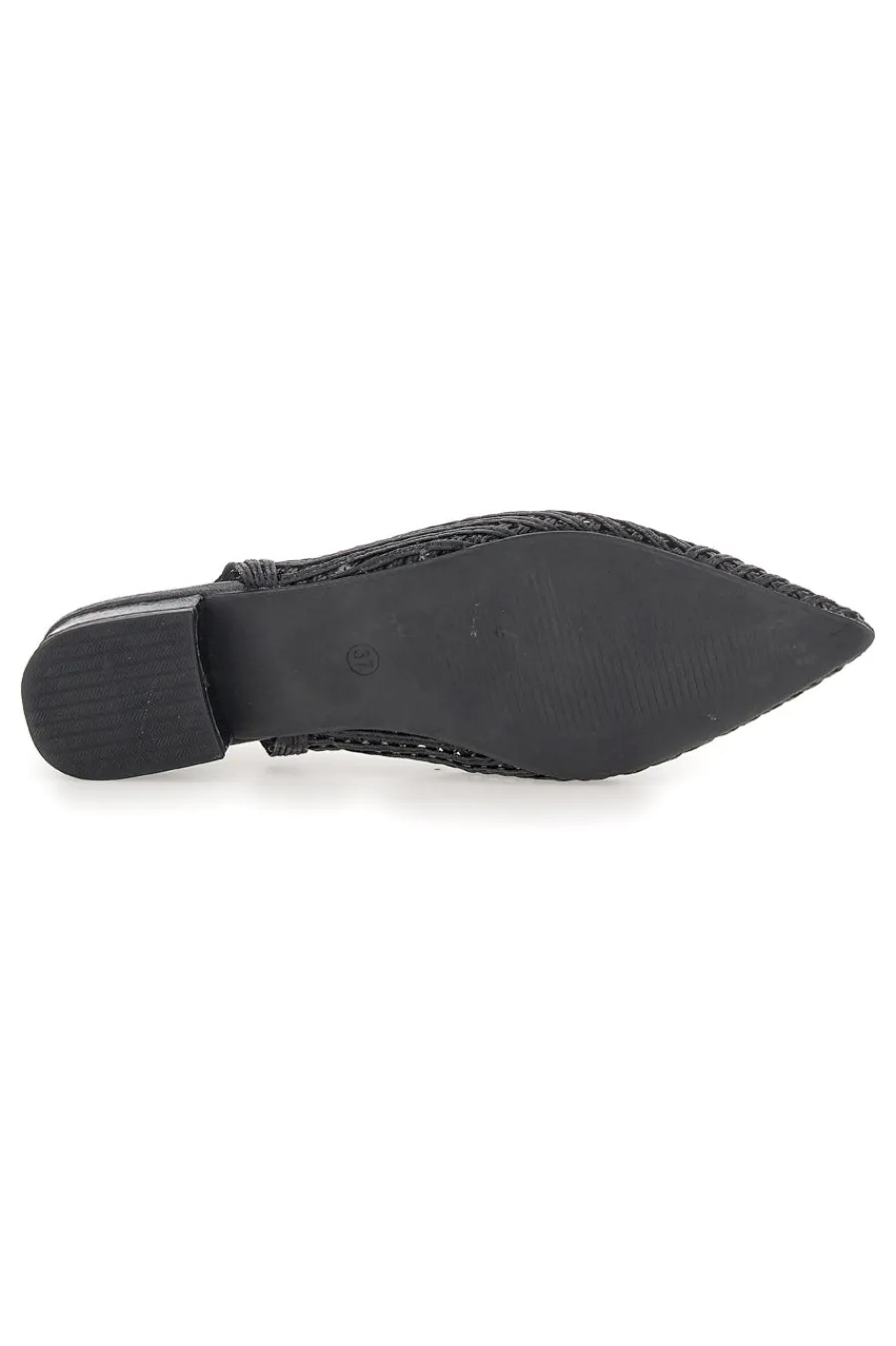 LE HAVRE PARIS Slingback da donna nere traforate con tacco basso Le Havre GZ25273 Hot