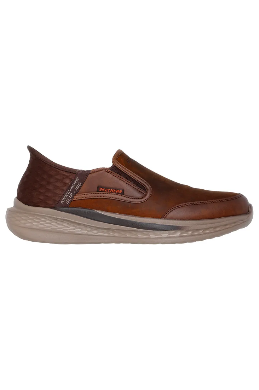 Uomo SKECHERS Slip-on marroni in pelle con Memory Foam Slade Cooper
